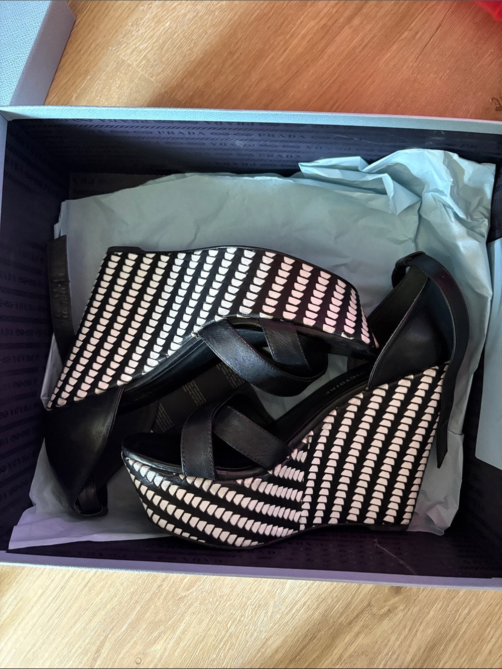 Summer Black Wedge Sandals